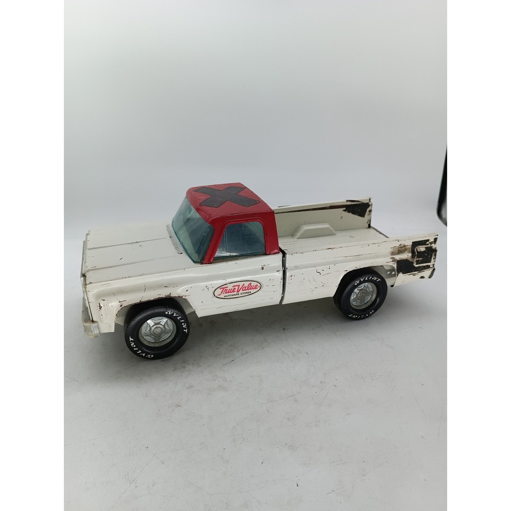 Vintage Nylint True Value Hardware Stores Pressed Steel Pickup Truck White Red